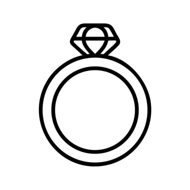Elmas nişan yüzüğü çizgisi resim tasarımı