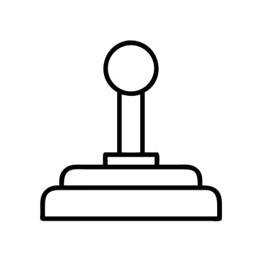 Klasik video oyunu joystick ana hatları simgesi.