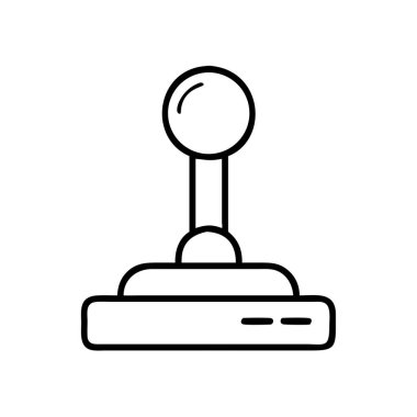 Retro arcade oyunu joystick denetleyici dış hat simgesi