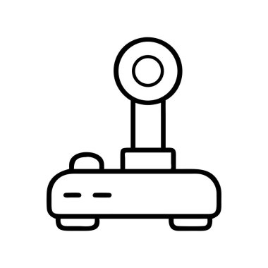Retro oyun joystick denetleyici ana hatları simge tasarımı