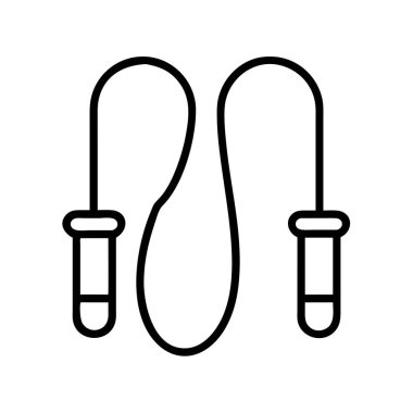 İp atlama fitness egzersiz simgesi ana hatları