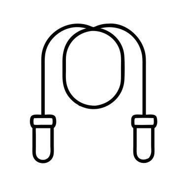 Fitness ve egzersiz tasarımı için ip çizgisi simgesini atla