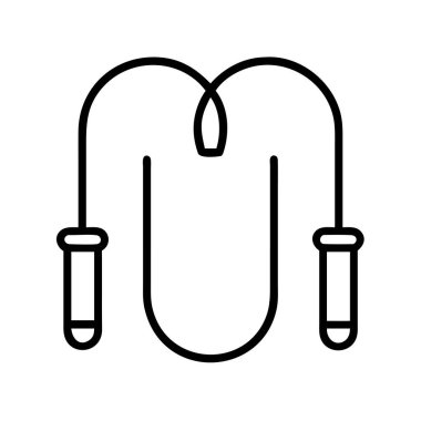 İp atlama fitness egzersiz ekipman simgesi