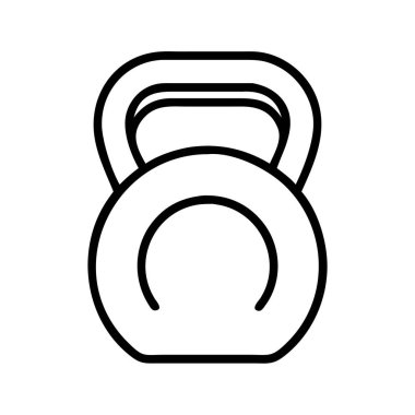 Fitness ve egzersiz tasarımı için Kettlebell çizgisi simgesi
