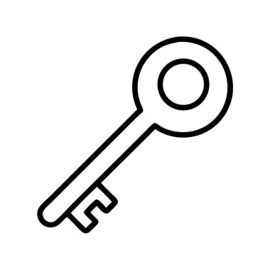 Güvenlik ve çözümü temsil eden satır sanatı simgesi