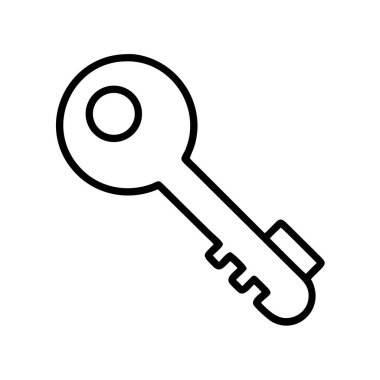 Erişim ve güvenliği temsil eden bir anahtarın özet simgesi