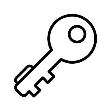 Güvenlik erişim çözümü için basit taslak anahtar simgesi