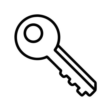 Güvenlik ve erişim için minimalist satır sanat simgesi