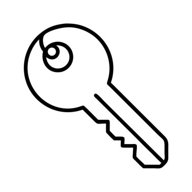 Güvenlik ve erişim kavramları için anahtar simge ana hatları