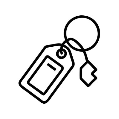 Anahtar etiketi ve temel anahtar satırı vektör çizimi