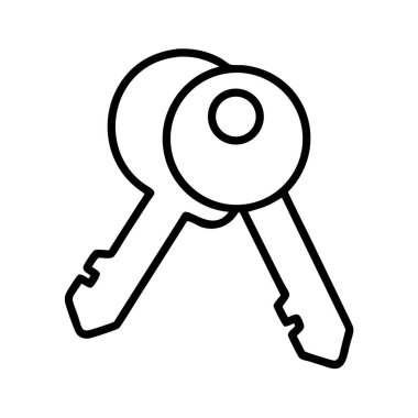 Mülk erişimi için iki modern anahtarın ana simgesi