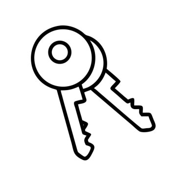 Erişim ve güvenlik için iki ev anahtarının ana simgesi