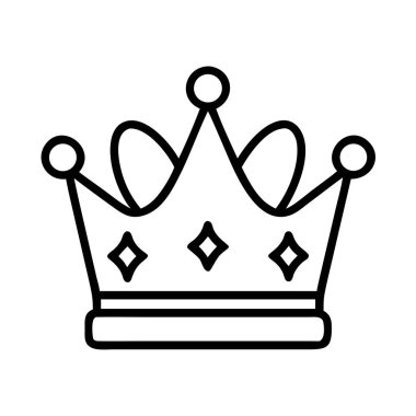 Kraliyet ve başarıyı temsil eden ana hatlı taç simgesi