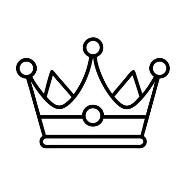 Kraliyet taç ana hatları simge grafik vektör tasarım elementi