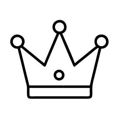 Kraliyet ve liderlik kavramları için çizgi sanat simgesi