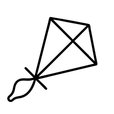 Soyut fırça darbesi kuyruk sembollü uçurtma grafiği