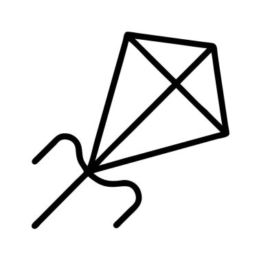 Basit çizgi sanat uçurtması ana hatlı vektör resimleme simgesi