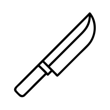 Mutfak şefinin bıçak elementinin basit bir sanat simgesi.