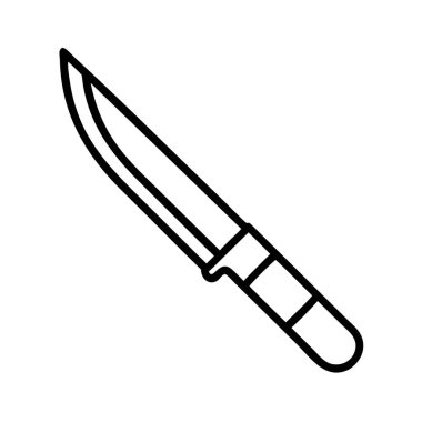 Keskin bir alet bıçağının temel çizgi sanat vektör simgesi