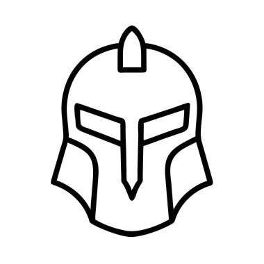 Antik Spartalı savaşçı miğferi ana hatlarıyla grafik sanatı