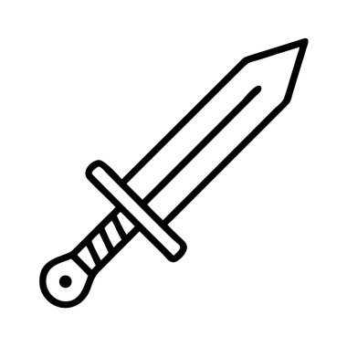 Güç, savaş ve tarih için özet kılıç simgesi.