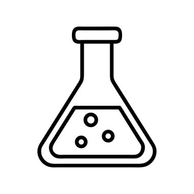 Bilimsel kimya deneyleri için laboratuvar ikonu