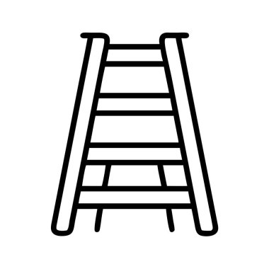 Klasik bir merdiven için minimalist siyah taslak simgesi