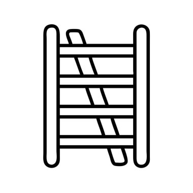 Sanat tarzında minimalist ısıtılmış havlu tırabzanı simgesi