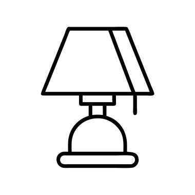 Tablo lambası taslak ikon vektör illüstrasyonunu en aza indir