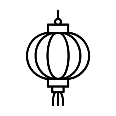 Geleneksel Çin fener ikonu basit tasarım