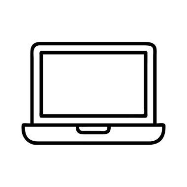 Dizüstü bilgisayar simgesi tasarım ihtiyaçları için boş ekran gösteriyor