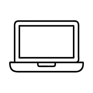 Laptop simgesi çizimi bilgisayar teknolojisi kavramı