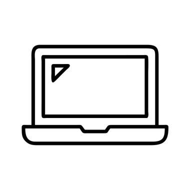 Ekranında oyun sembolü olan dizüstü bilgisayar aygıtı