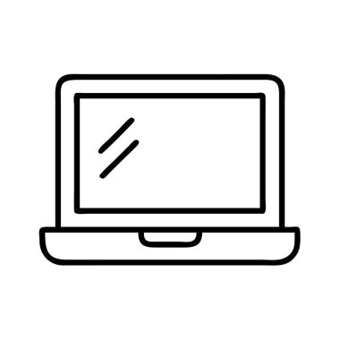 Dizüstü bilgisayar aygıtı çizgisi resim simgesi tasarım ögesi