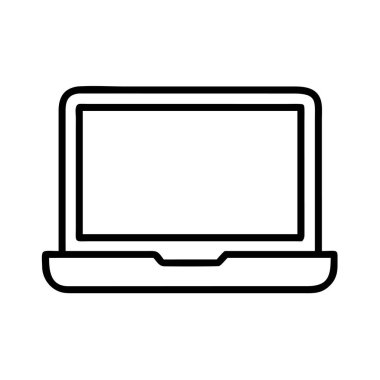 Dizüstü bilgisayar ana hatları vektör tasarım illüstrasyonu