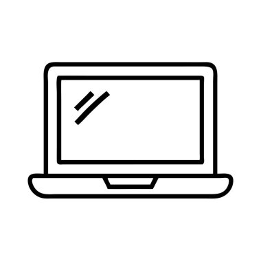 Dijital dizüstü bilgisayar aygıtı basit simge tasarımını özetliyor