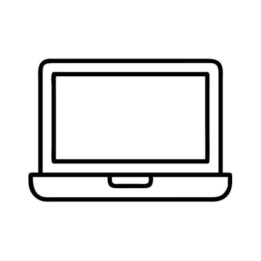 Modern dizüstü bilgisayar aygıtı simgesi basit tasarım özeti