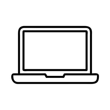 Dijital kavramlar için dizüstü bilgisayar hattı resim simgesi