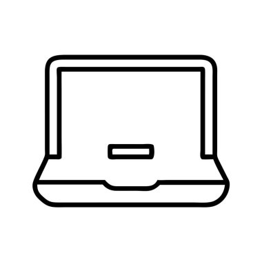 Dizüstü bilgisayar ana hatları ikon vektör grafik tasarımı