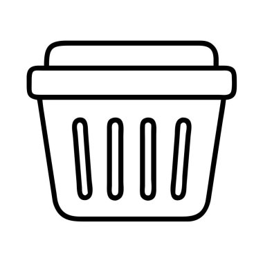 Çöp kutusunun ana simgesi ya da geri dönüşüm kutusu vektör sanatı