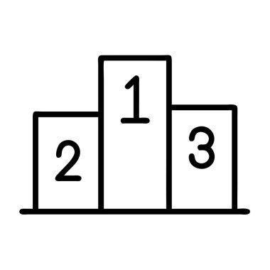 Kazanan podyum ana hatları simgesi, 123 numara başarılı.