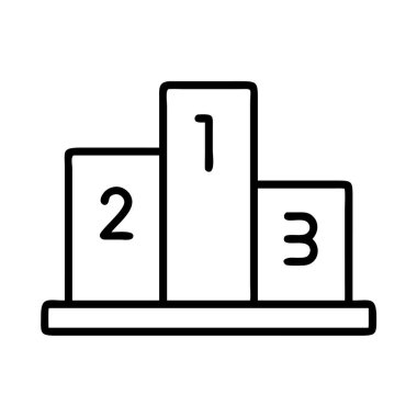 Kazanan podyum 123 numaralı taslak illüstrasyonla