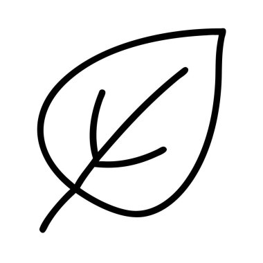 Doğal yeşil yaprağın soyut çizgisi çizimi