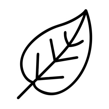 Doğal yaprak sembolü simgesinin basit çizimi