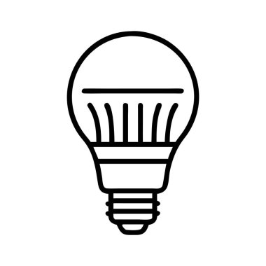 Önde gelen ampul ikonu enerji tasarruf ana hatları sembol tasarımı