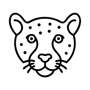 Minimalist çizgi sanat çitası baş vektör simgesi tasarımı