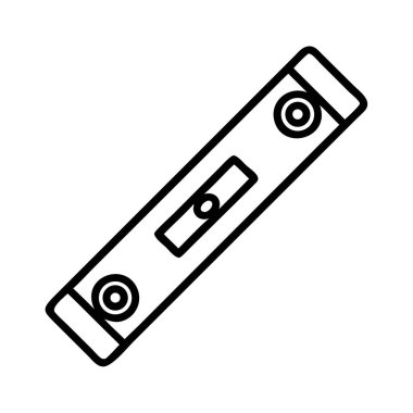 İnşaat ölçümü için ruh seviyesi ana hatları simgesi