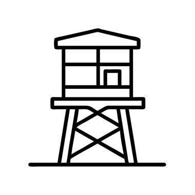 Su kulesi ikonu şehir altyapı sembolü