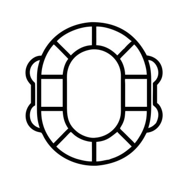 Güvenlik ve kurtarma için can kurtaran halkası simgesi