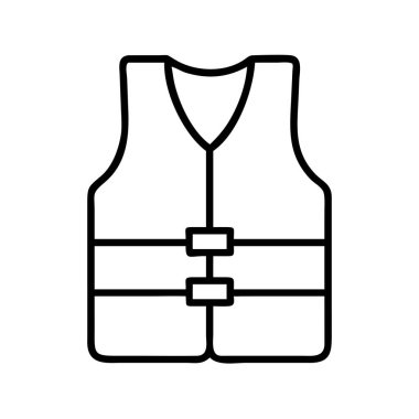 Can yeleği kişisel yüzdürme aygıtı ana hatları simgesi